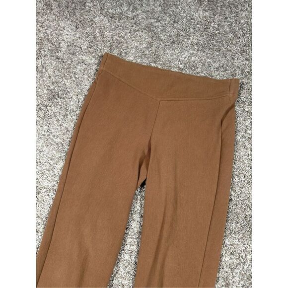 J. McLaughlin Pull On Tan Brown Ribbed Knit Skinny Pants Elastic Cuffs Cotton M - Picture 11 of 11